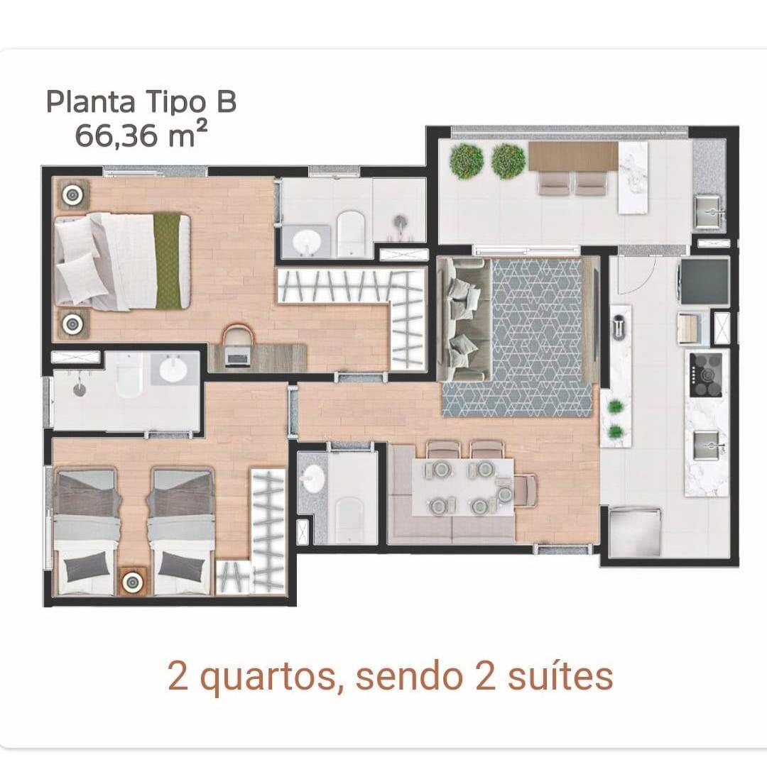 Apartamento, 2 quartos, 66 m² - Foto 12